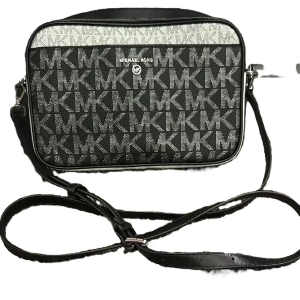 Michael Kors Black and Silver Logo  Crossbody Bag - Picture 4 of 4
